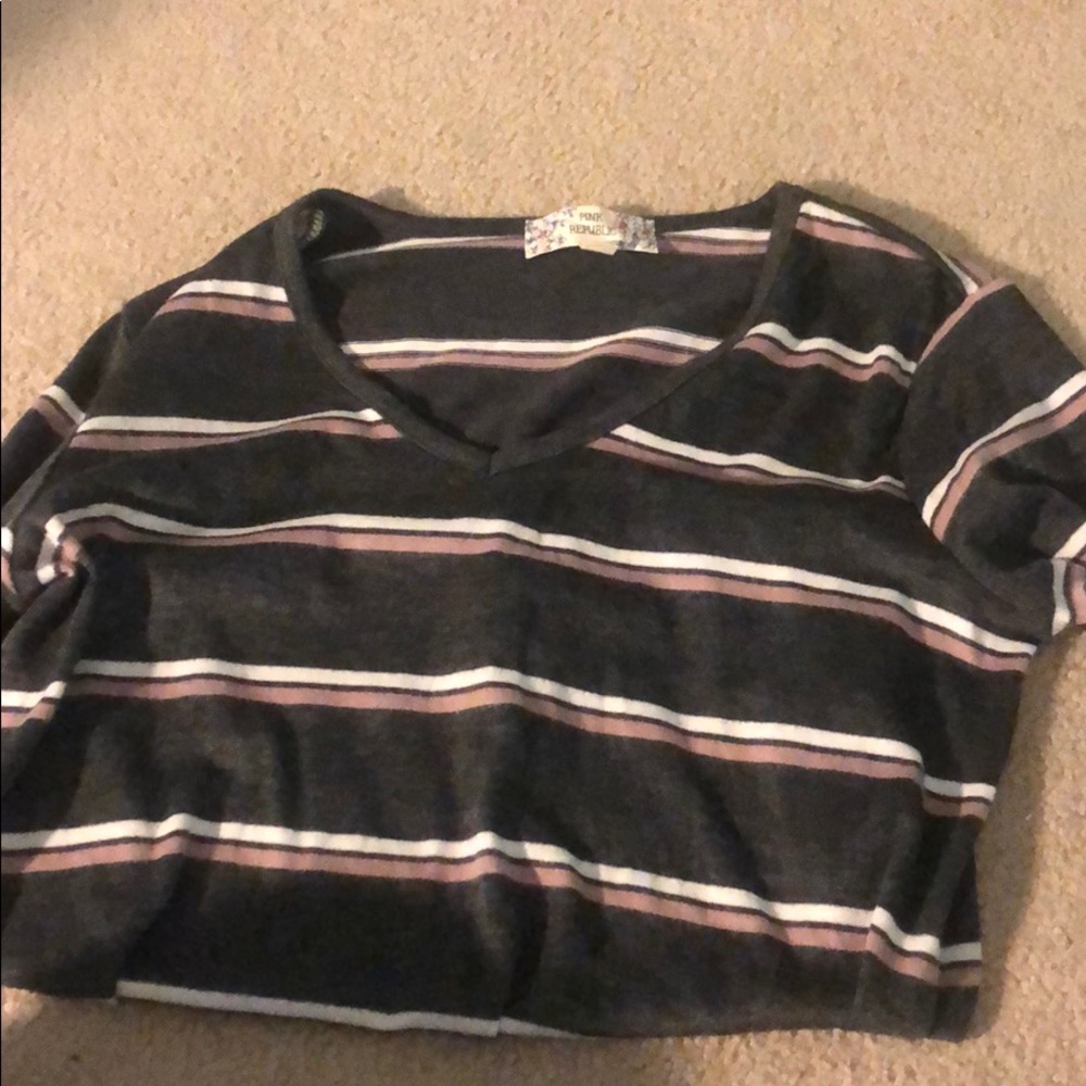 A stripped long sleeve shirt